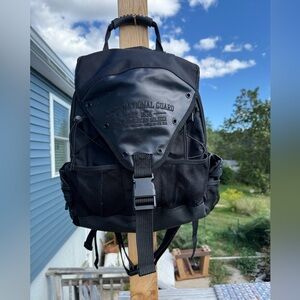 Army National Guard Black Backpack Computer Laptop Bag Rucking Ruck Military